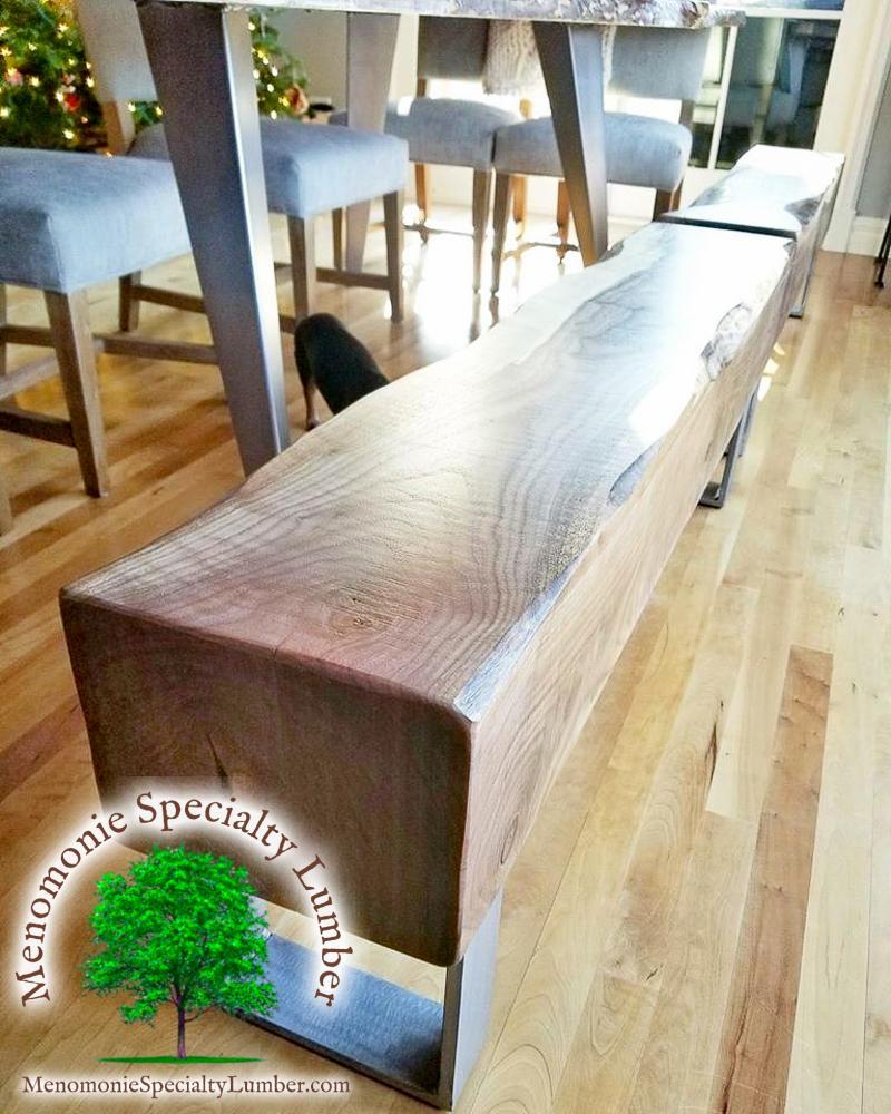 Black Walnut Beam Bench 