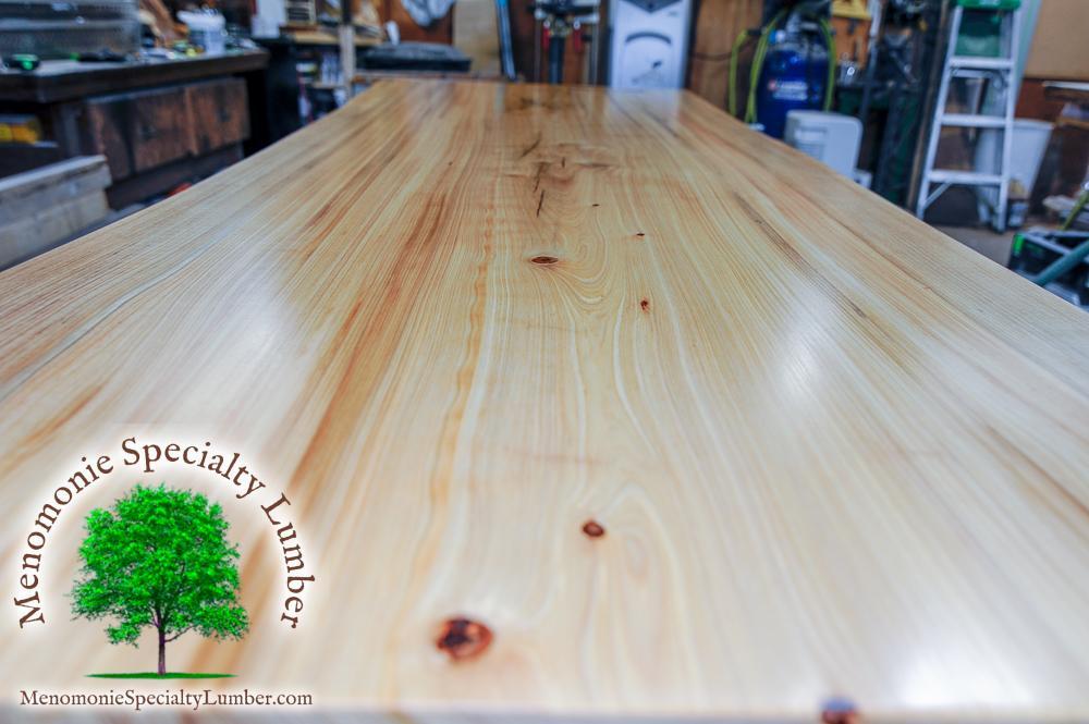 Cypress Slab Dining Room Table with Custom Steel Legs 2" thick x 24" wide x 8' long