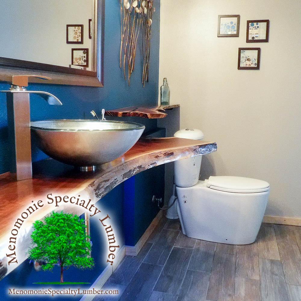 Black Walnut Bathroom Vanity Countertop 