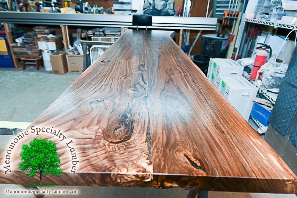 Black Walnut Computer Desk Top 28" x 2" x 8'