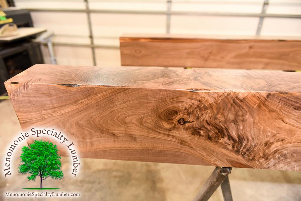 Black Walnut Custom Fireplace Mantle 
