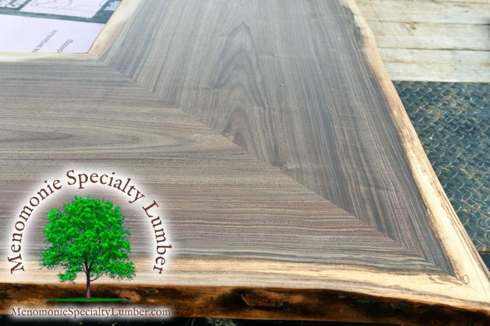 Corner Bar Top - Live Edge Black Walnut 9' x 10' x 23" wide